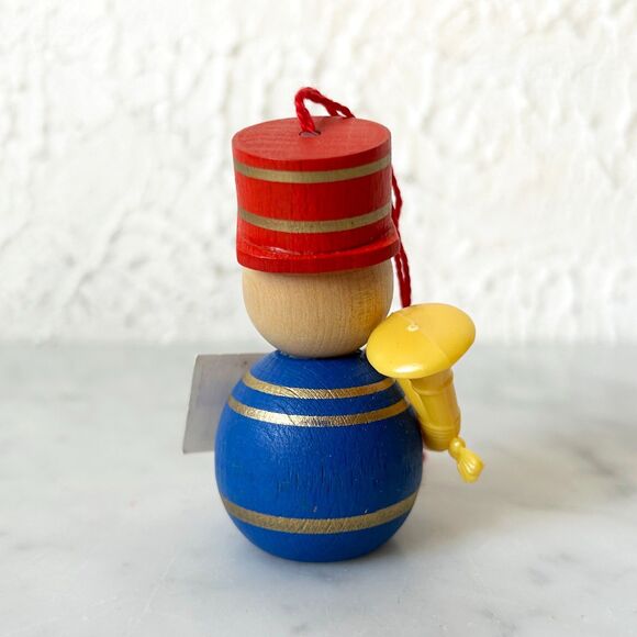 Vintage Steinbach Wooden Christmas Ornament French Horn Band Member Postcard - Picture 3 of 6